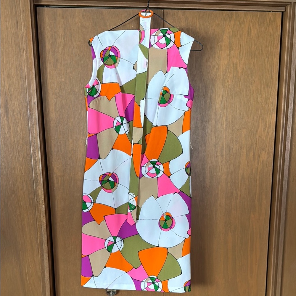 Pink and Orange Strapless Sheath Dress for Cocktail